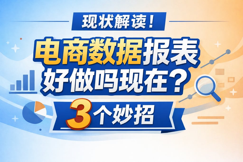 现状解读！电商数据报表好做吗现在，3 个妙招